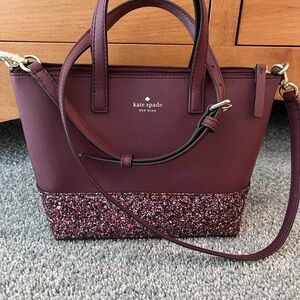 Maroon Sparkle Kate Spade Bag